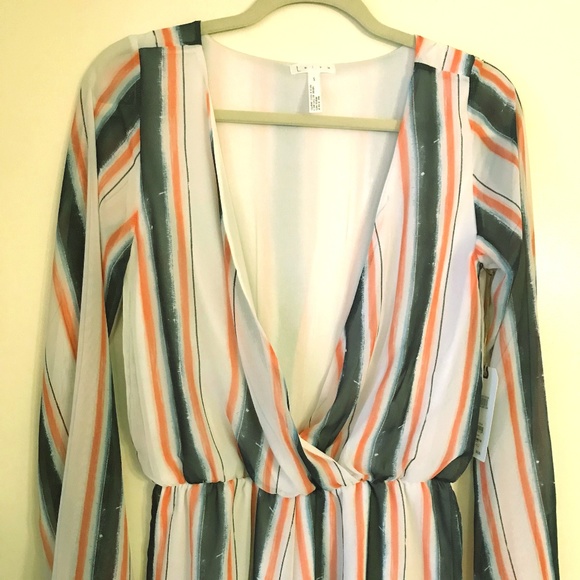 Leith Long Sleeve Striped Romper - Picture 3 of 5